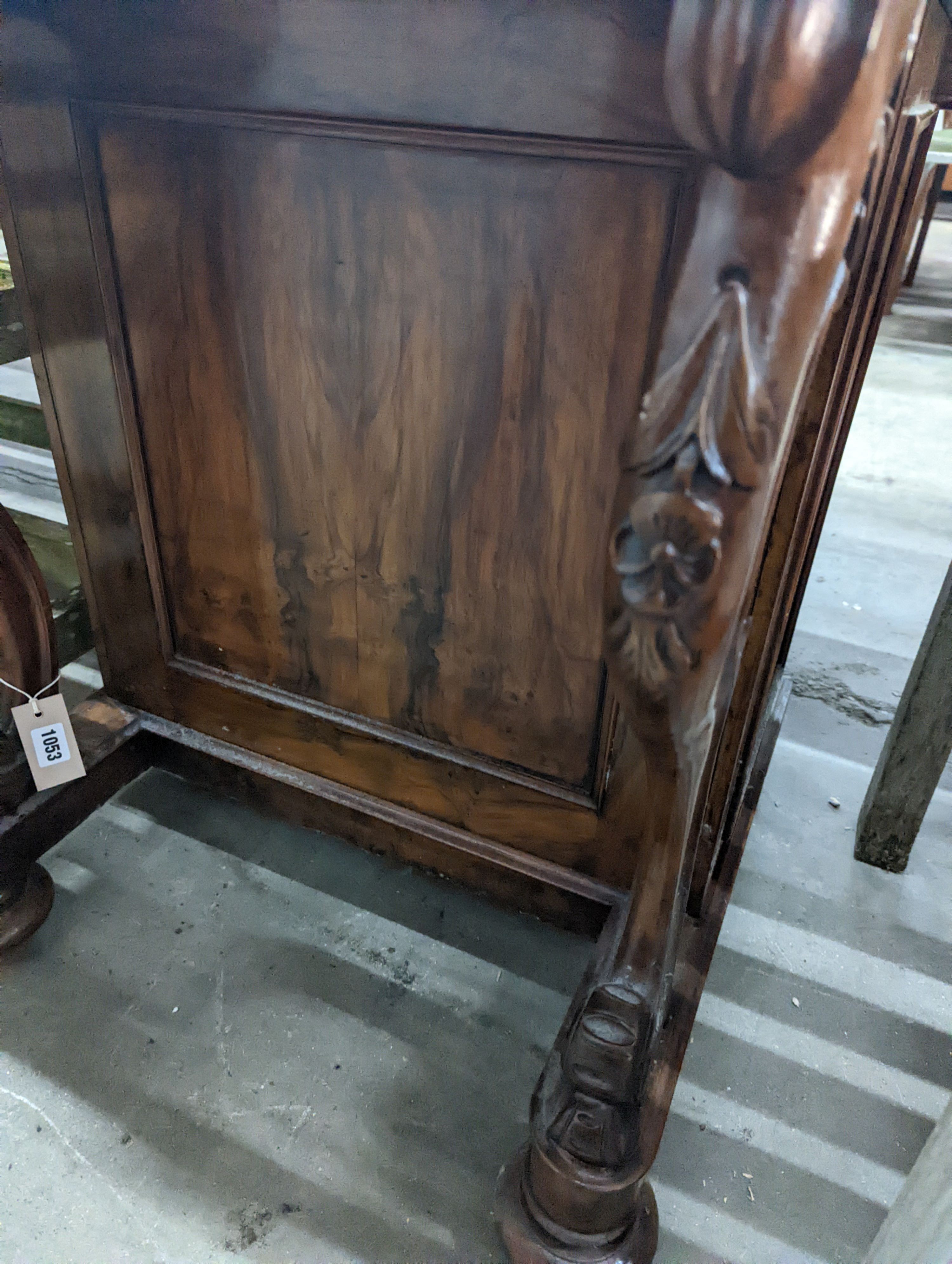A Victorian walnut Davenport, width 57cm, depth 58cm, height 90cm